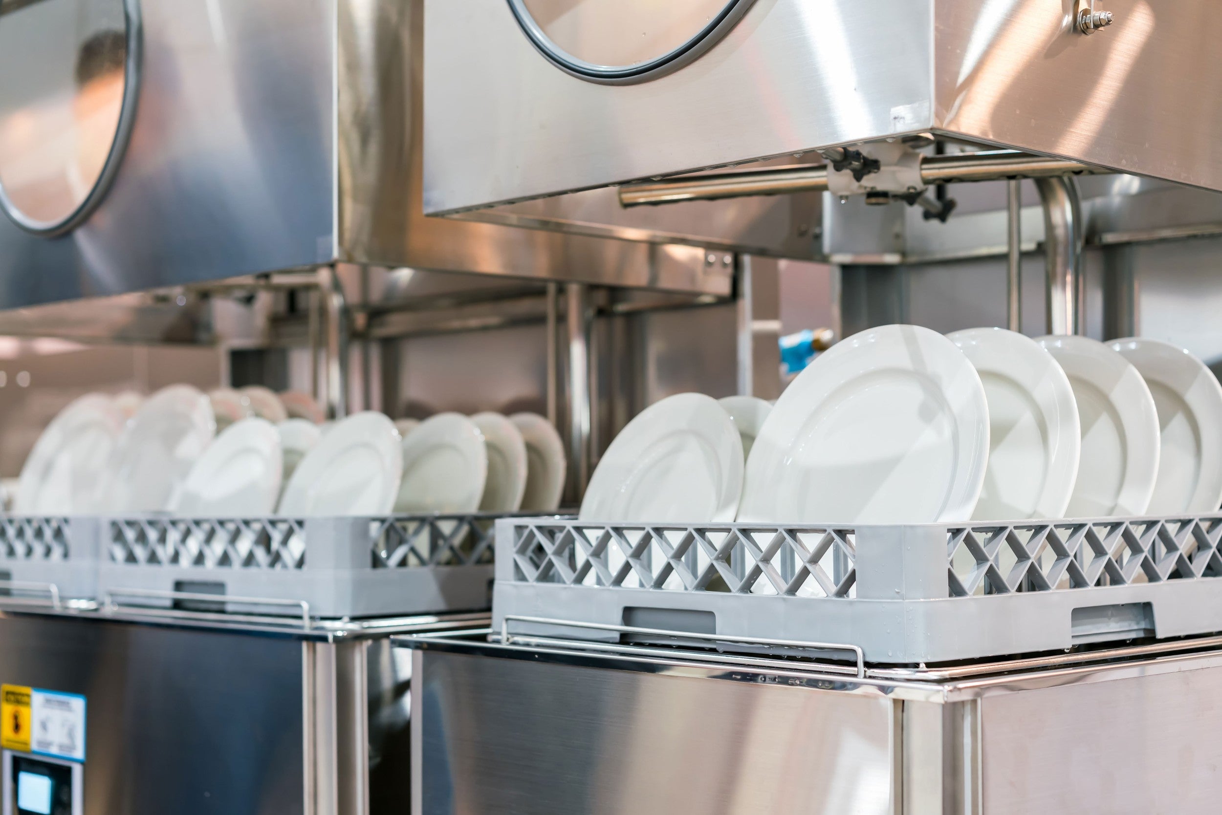 Pass-through dishwashers
