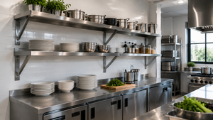 Stainless steel shelves