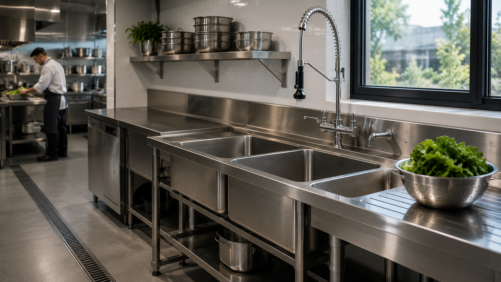Stainless steel sinks