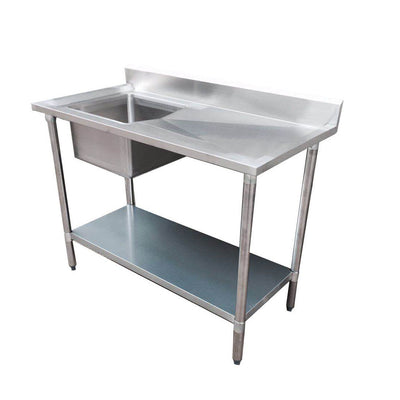Modular System Single Sink Bench Left Handed 1200x600x900mm – 1200-6-SSBL