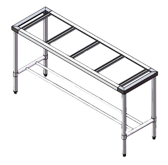 1500-6-WB-S S/S Legs with Double Centre Brace – 600mm Deep