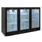 AG BEER3 – Three Sliding Door Bar Fridge - Black Body & Doors