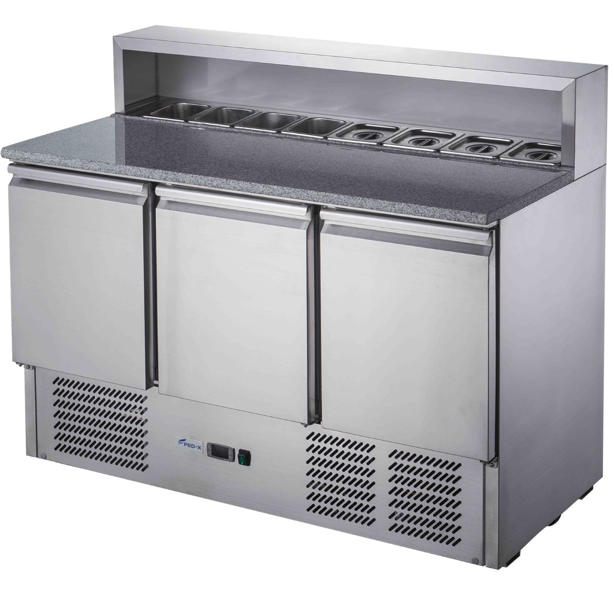 FED-X Three Door Salad Prep Fridge with Marble Top – XGNS1300E