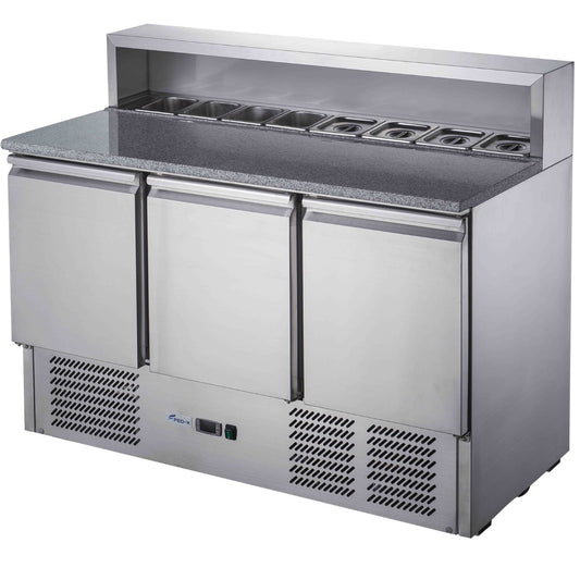 FED-X Three Door Salad Prep Fridge with Marble Top – XGNS1300E