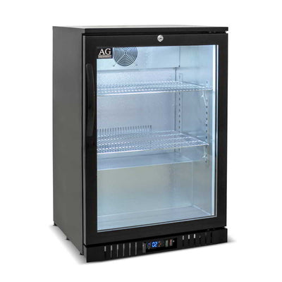 AG BEER1 – Single Door Bar Fridge - Black Body & Doors
