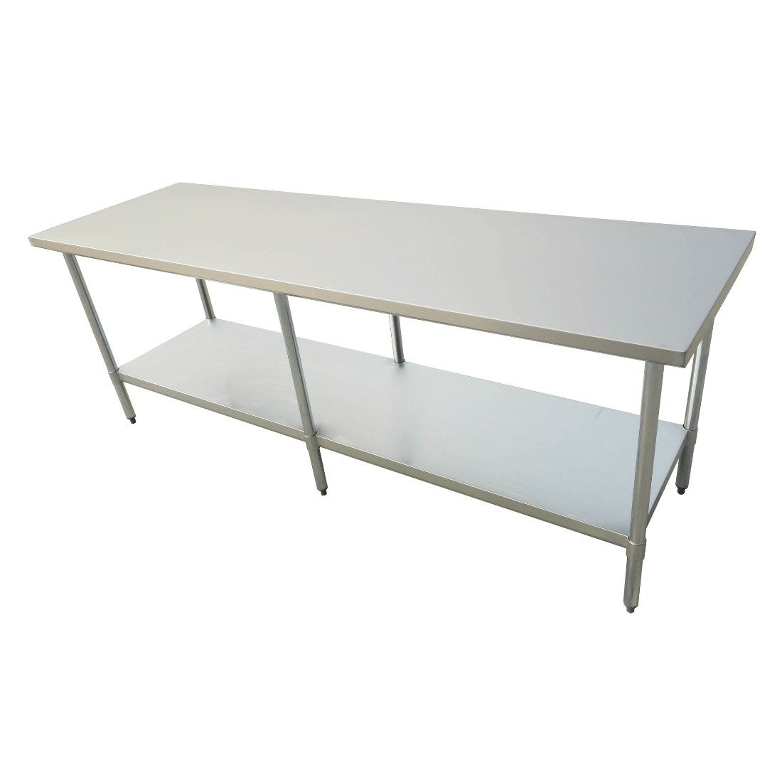 2400-7-WB Economic 304 Grade Stainless Steel Table 2400x700x900 – 6 legs