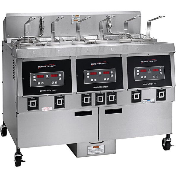 Henny Penny OFG 323 – 1000 controller – Gas – Three Well Filter Fryer