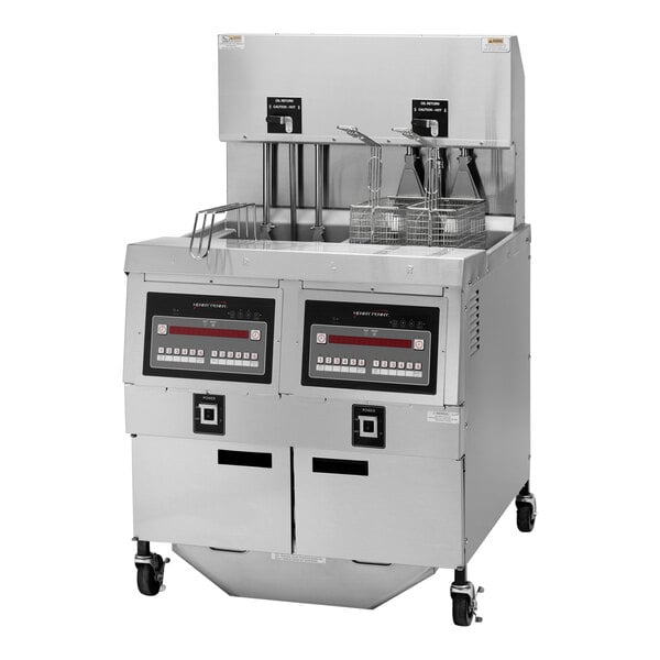 Henny Penny OEA 323 – 8000 controller – Electric – Three Well Filter Fryer Auto Lift