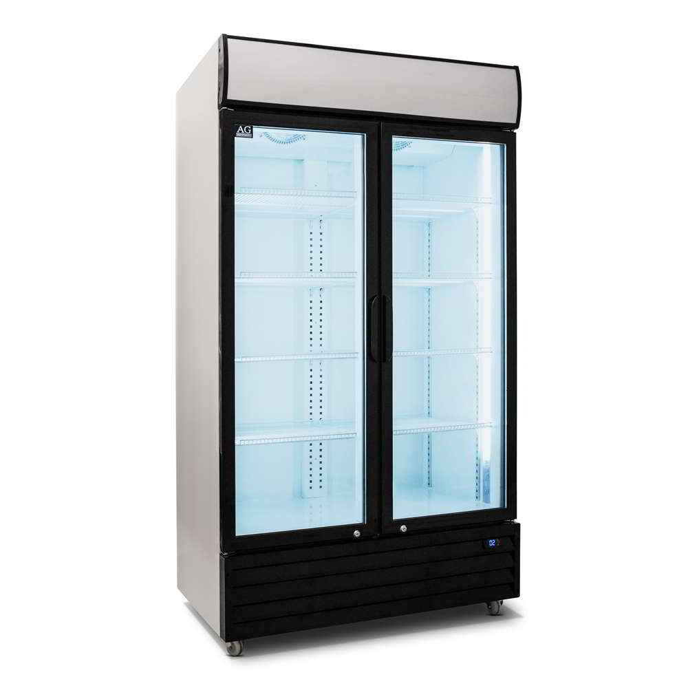 AG CU800TNG – 800L Double Door Upright Display Fridge - Glass Door
