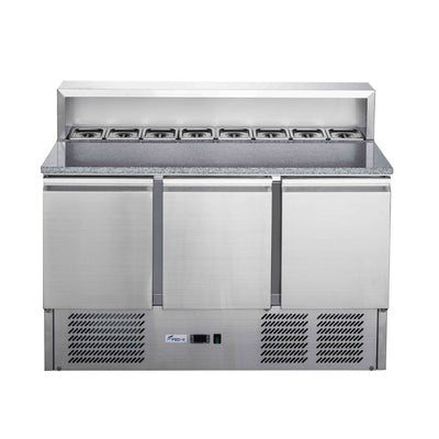FED-X Three Door Salad Prep Fridge with Marble Top – XGNS1300E