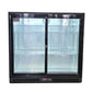 AG BEER2-SD – Twin Sliding Door Bar Fridge - Black Body & Doors