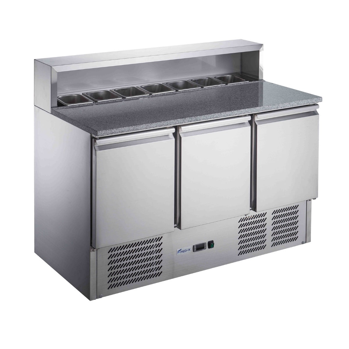 FED-X Three Door Salad Prep Fridge with Marble Top – XGNS1300E