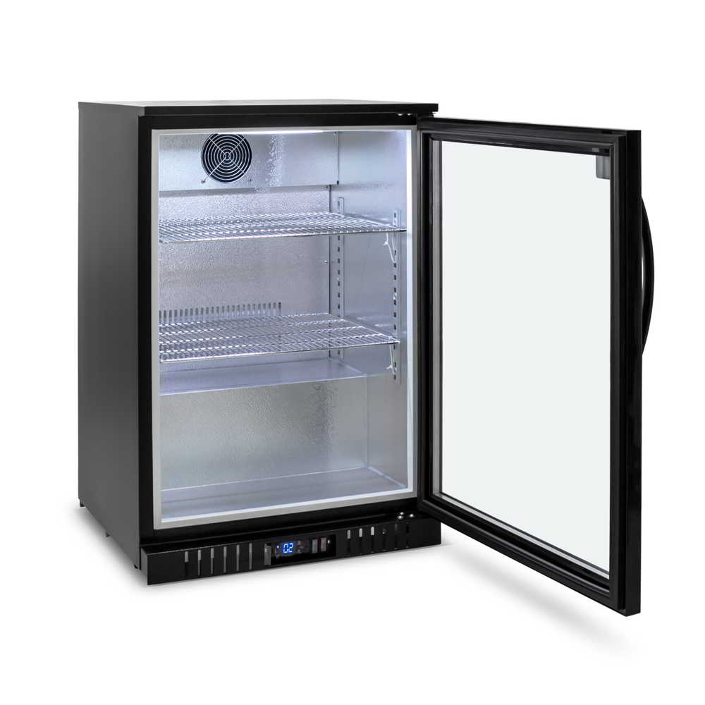 AG BEER1 – Single Door Bar Fridge - Black Body & Doors