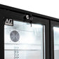 AG BEER3 – Three Sliding Door Bar Fridge - Black Body & Doors