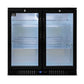 AG BEER2 – Twin Door Bar Fridge - Black Body & Doors