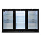 AG BEER3 – Three Sliding Door Bar Fridge - Black Body & Doors