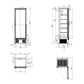 AG B300G – 300L Upright Glass Door Display / Backbar Fridge - Black