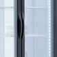 AG B500G – 477L Upright Double Glass Door Display / Backbar Fridge - Black