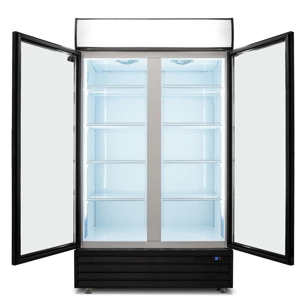 AG CU1000TNG – 1000L Double Door Upright Display Fridge - Glass Door