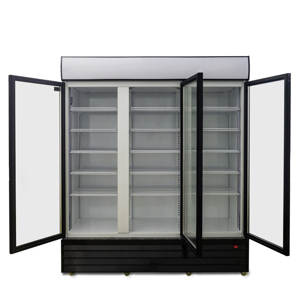 AG CU1500TNG – 1500L Triple Door Upright Display Fridge - Glass Door