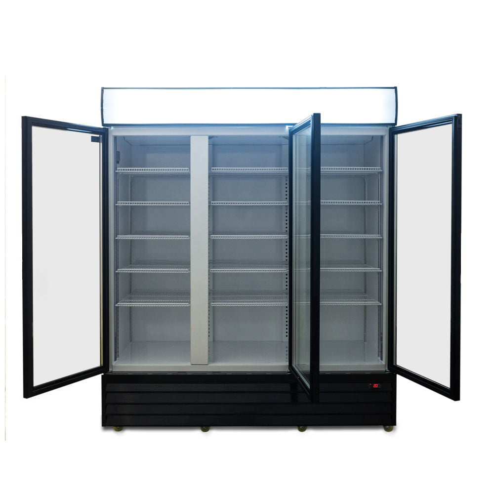 AG CU1500TNG – 1500L Triple Door Upright Display Fridge - Glass Door