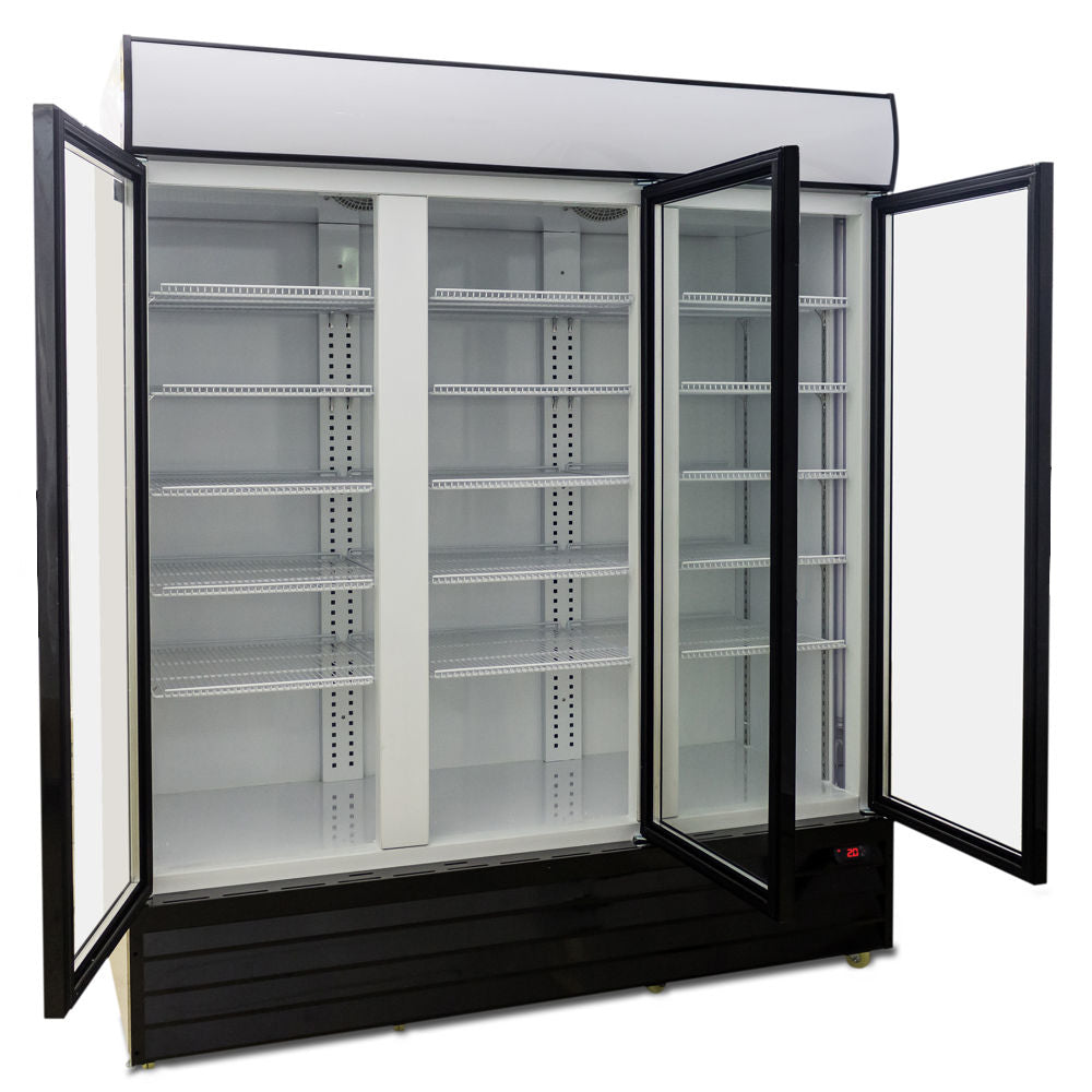 AG CU1500TNG – 1500L Triple Door Upright Display Fridge - Glass Door