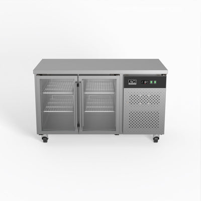 AG GNX2100TNG – Commercial Two Glass Door Worktop / Under Bench Display Fridge 700mm Depth