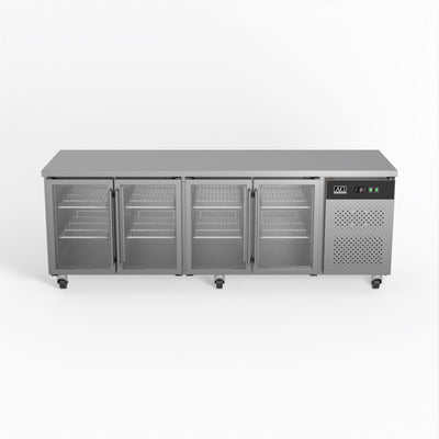 AG GNX4100TNG – Commercial Four Glass Door Worktop / Under Bench Display Fridge 700mm Depth