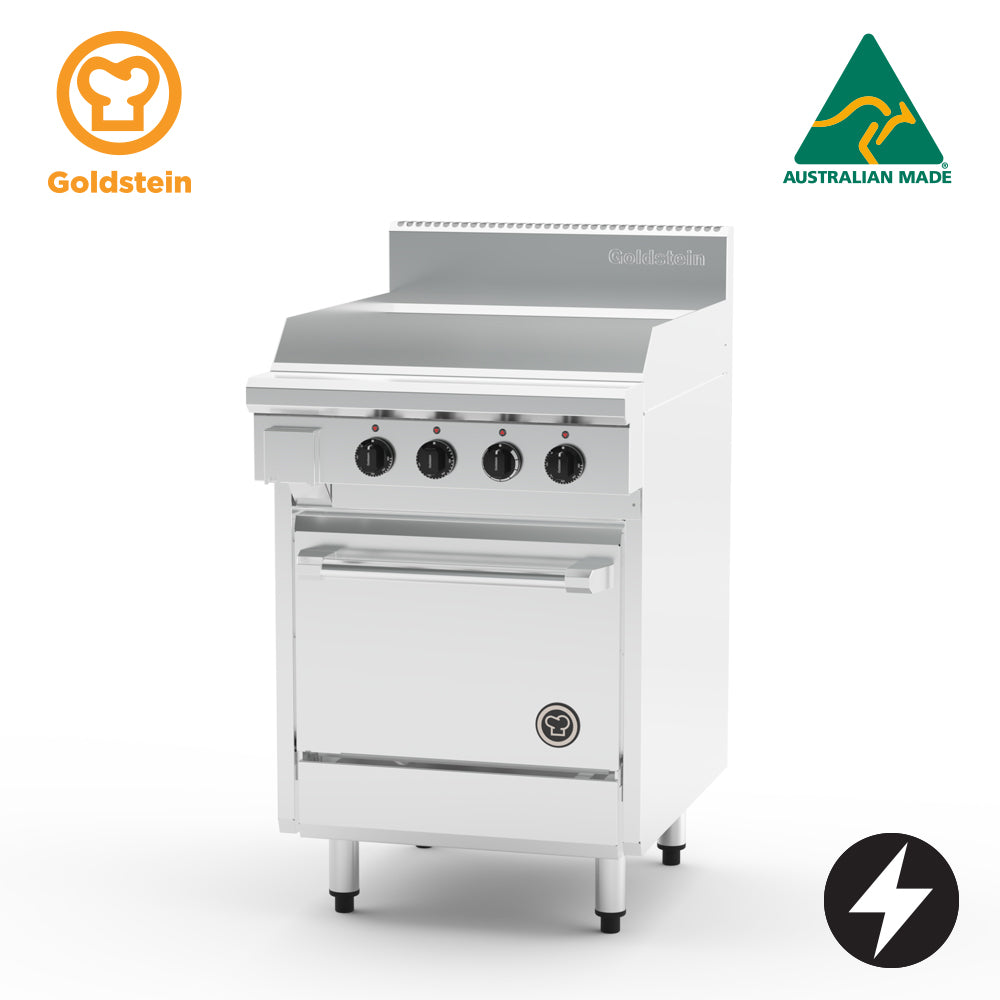 Goldstein PE24G20-X Electric Oven Range, 605mm Griddle, Static Oven