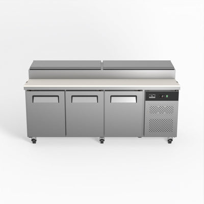 AG SH3000-800 – 3 Door Saladette Fridge - 10 x 1/3 GN Trays
