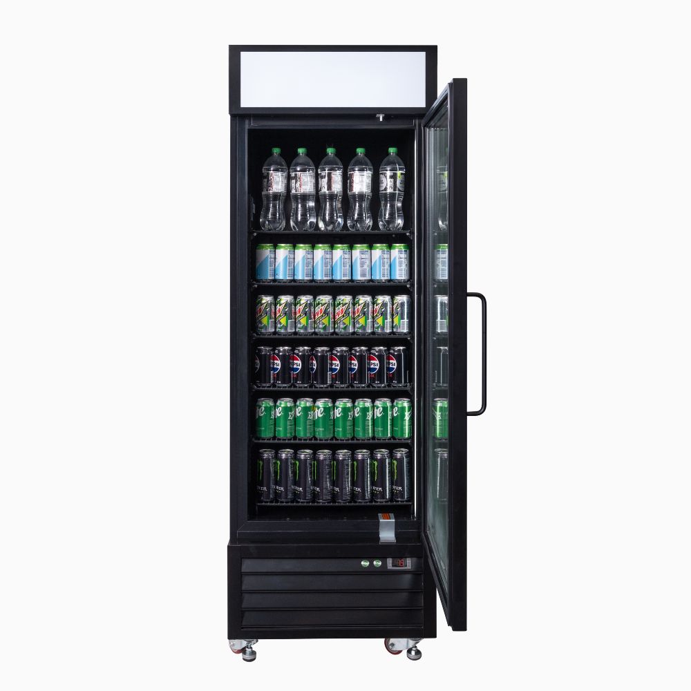 Bromic UC0550GDL-NR – Upright Display Fridge 546L - 1 Door - Flat Glass - Lightbox