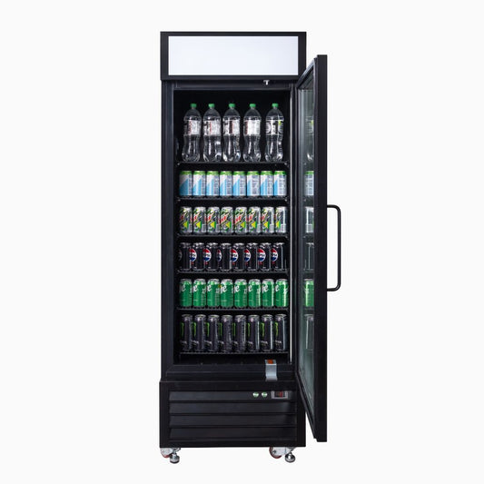 Bromic UC0550GDL-NR – Upright Display Fridge 546L - 1 Door - Flat Glass - Lightbox