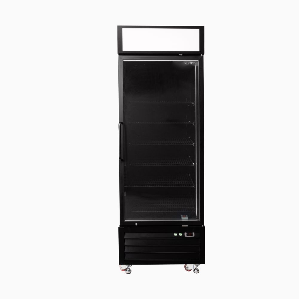 Bromic UC0550GDL-NR – Upright Display Fridge 546L - 1 Door - Flat Glass - Lightbox