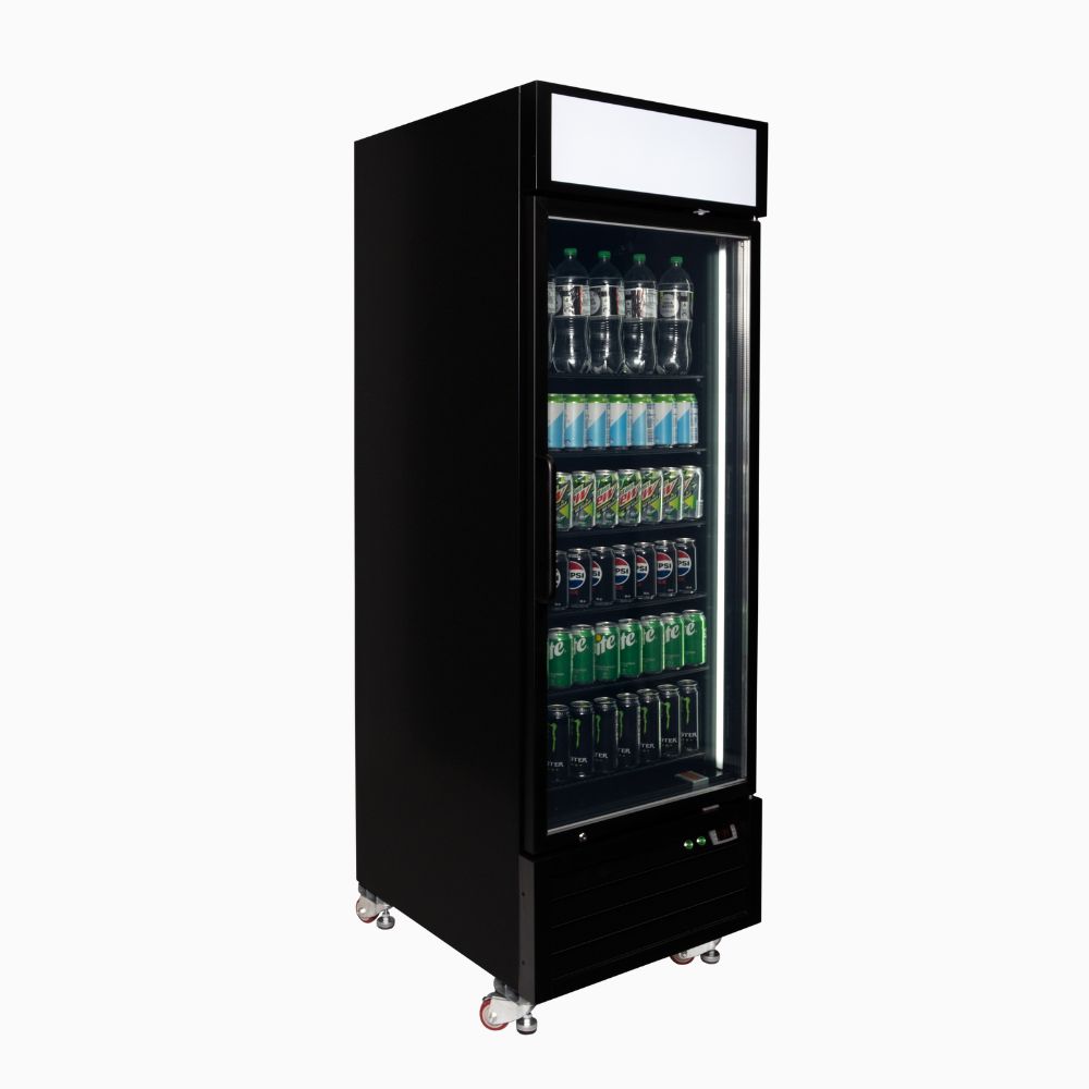 Bromic UC0550GDL-NR – Upright Display Fridge 546L - 1 Door - Flat Glass - Lightbox