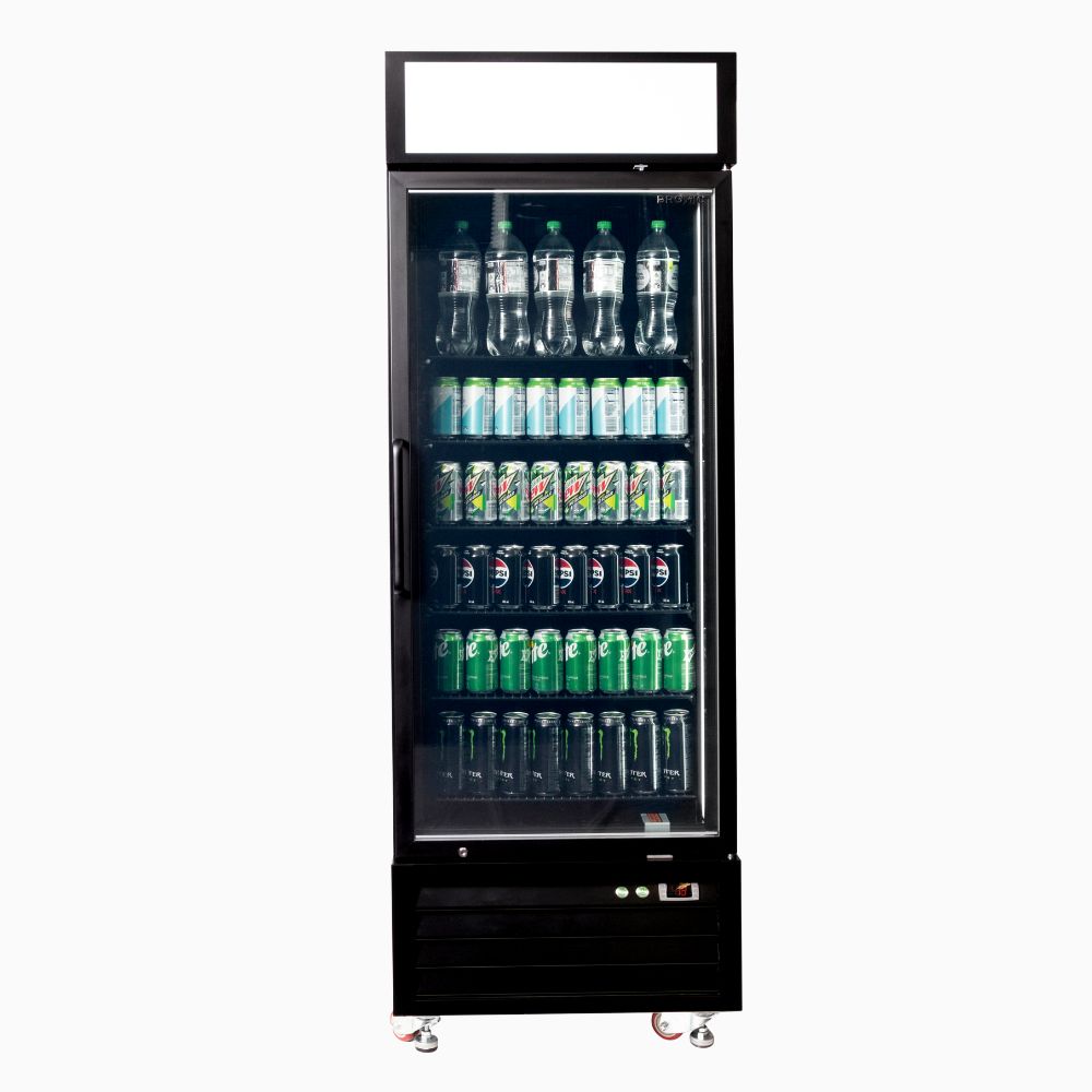 Bromic UC0550GDL-NR – Upright Display Fridge 546L - 1 Door - Flat Glass - Lightbox