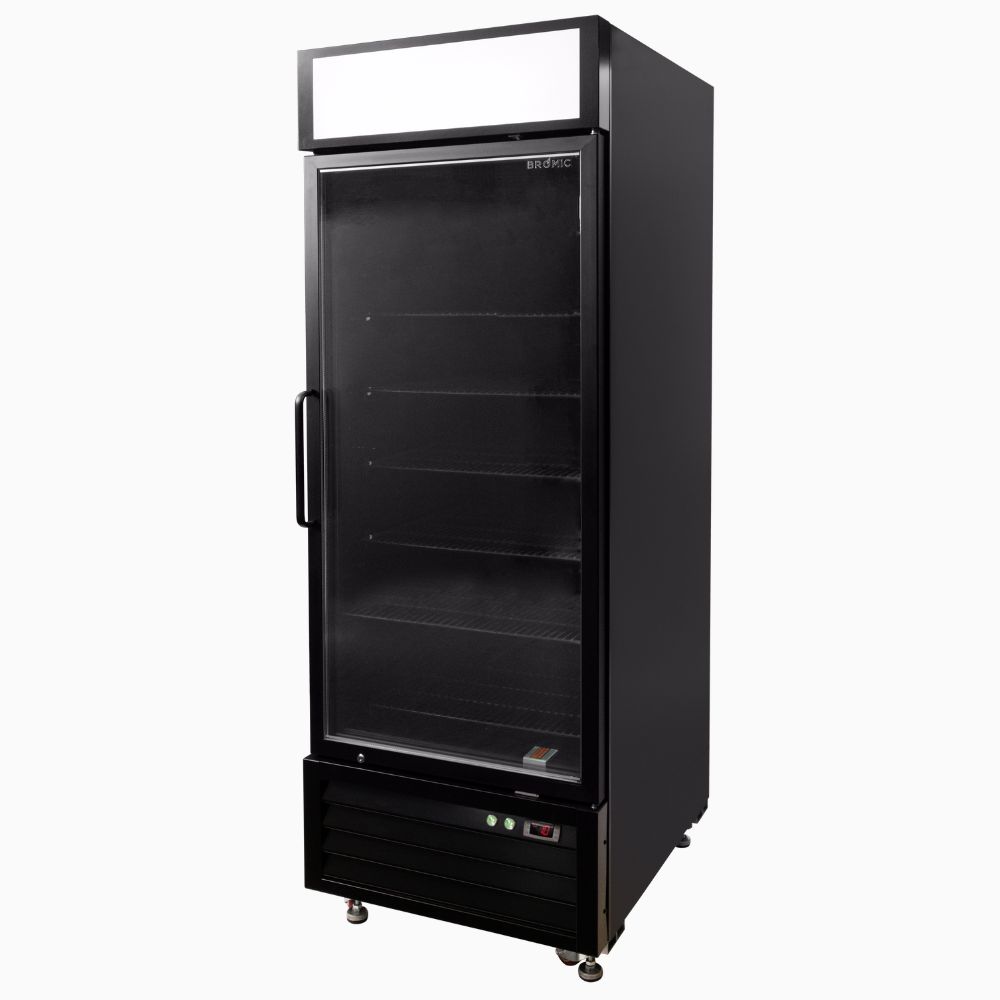 Bromic UF0550GDL-NR – Upright Display Freezer 546L - 1 Door - Flat Glass - Lightbox