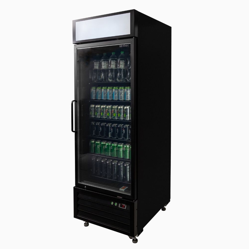 Bromic UC0550GDL-NR – Upright Display Fridge 546L - 1 Door - Flat Glass - Lightbox