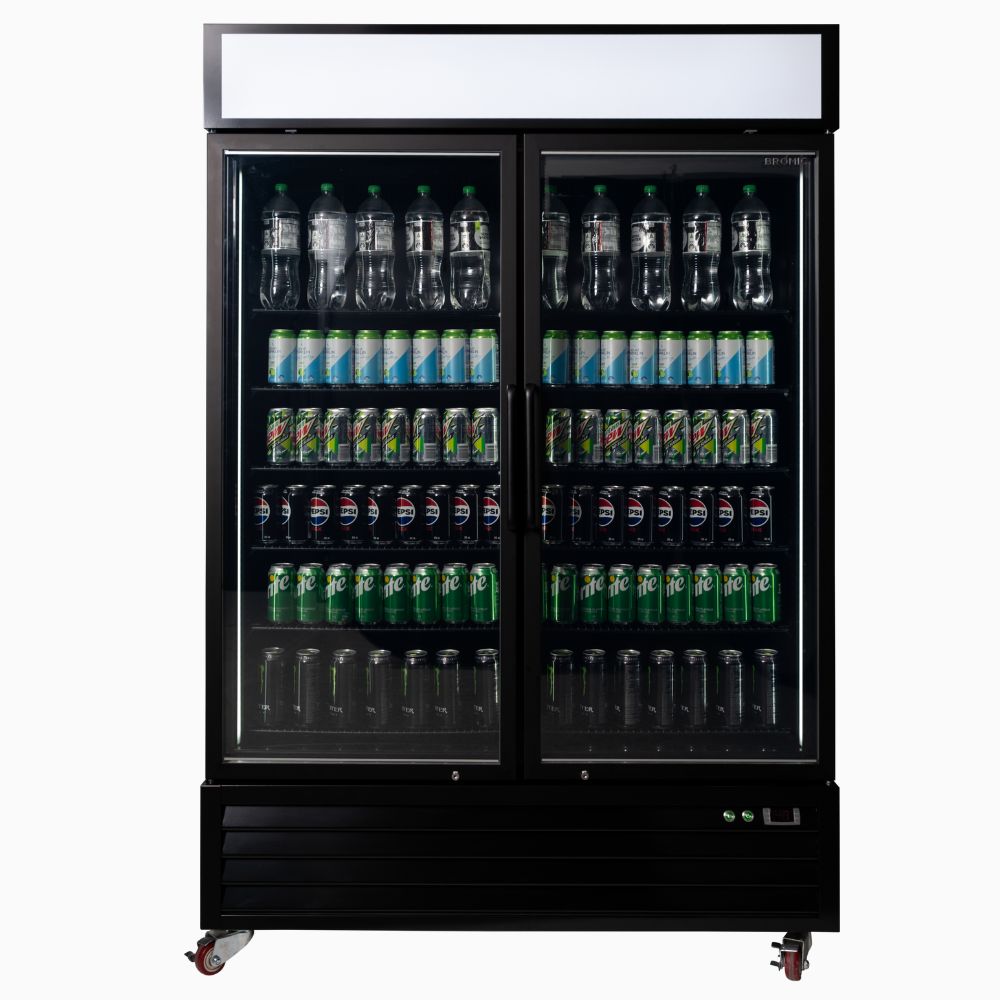 Bromic UC1250GDL-NR – Upright Display Fridge 1266L - 2 Door - Flat Glass - Lightbox