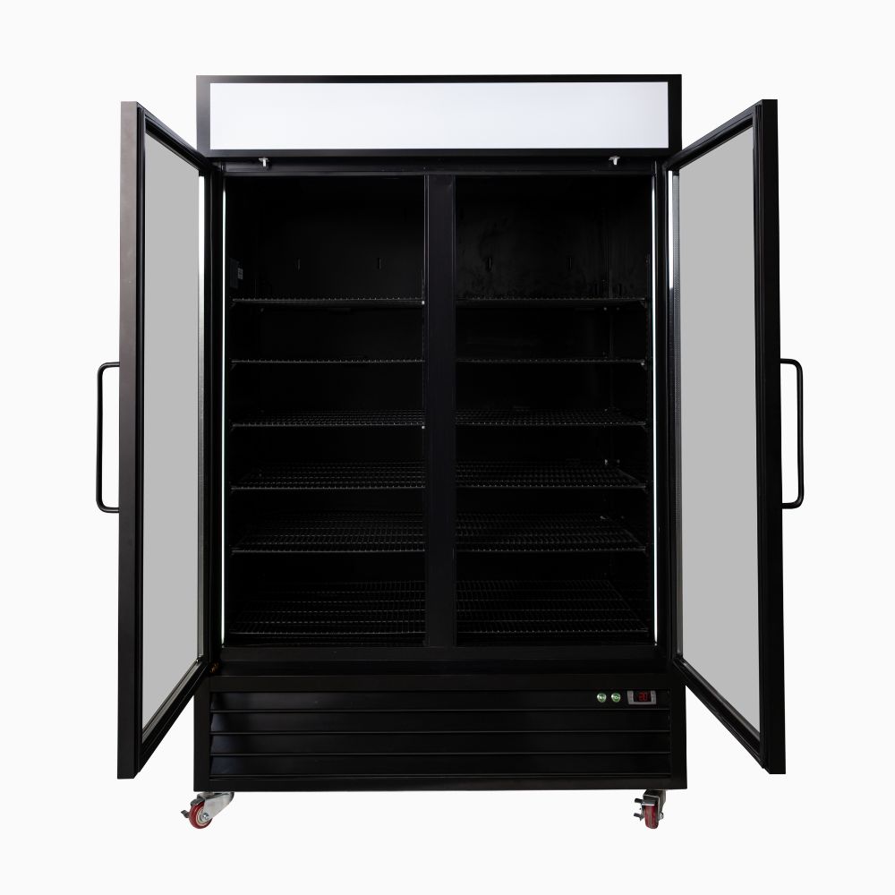 Bromic UC1250GDL-NR – Upright Display Fridge 1266L - 2 Door - Flat Glass - Lightbox