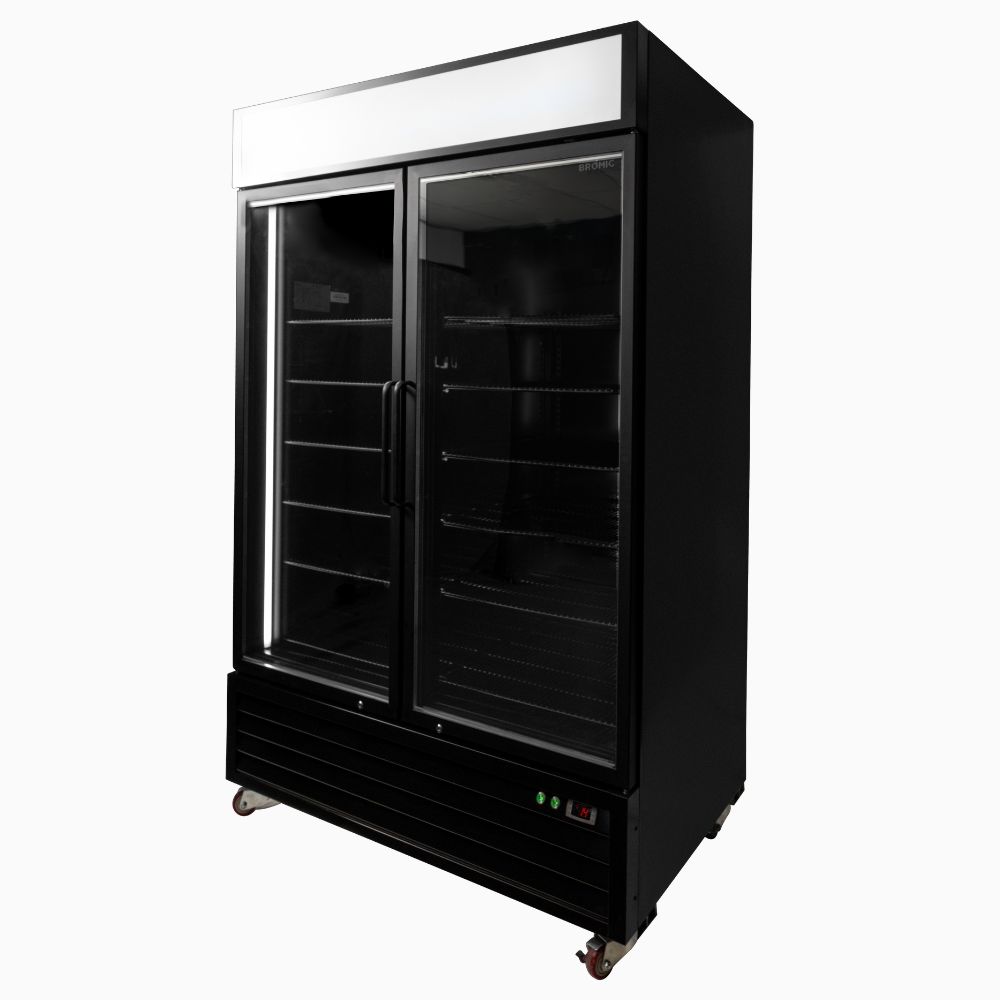 Bromic UC1250GDL-NR – Upright Display Fridge 1266L - 2 Door - Flat Glass - Lightbox