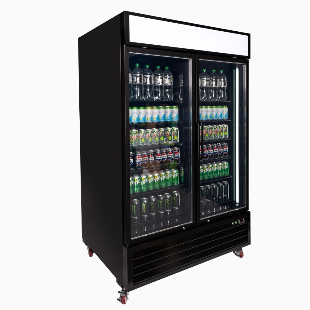 Bromic UC1250GDL-NR – Upright Display Fridge 1266L - 2 Door - Flat Glass - Lightbox