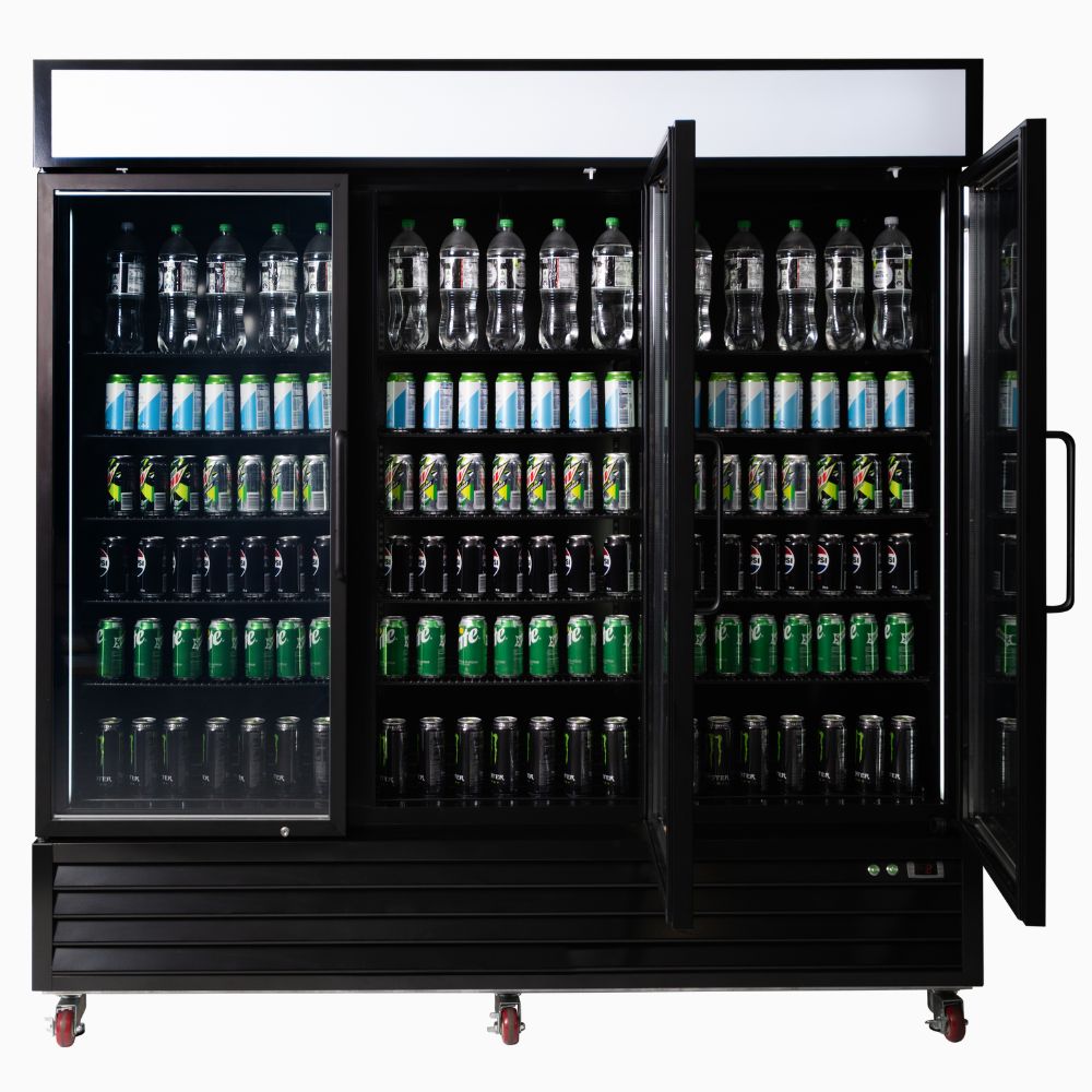 Bromic UC1980GDL-NR – Upright Display Fridge 1980L - 3 Door - Flat Glass - Lightbox