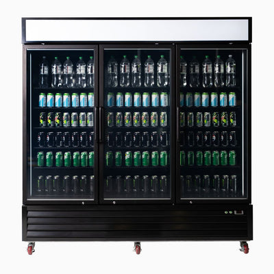 Bromic UC1980GDL-NR – Upright Display Fridge 1980L - 3 Door - Flat Glass - Lightbox