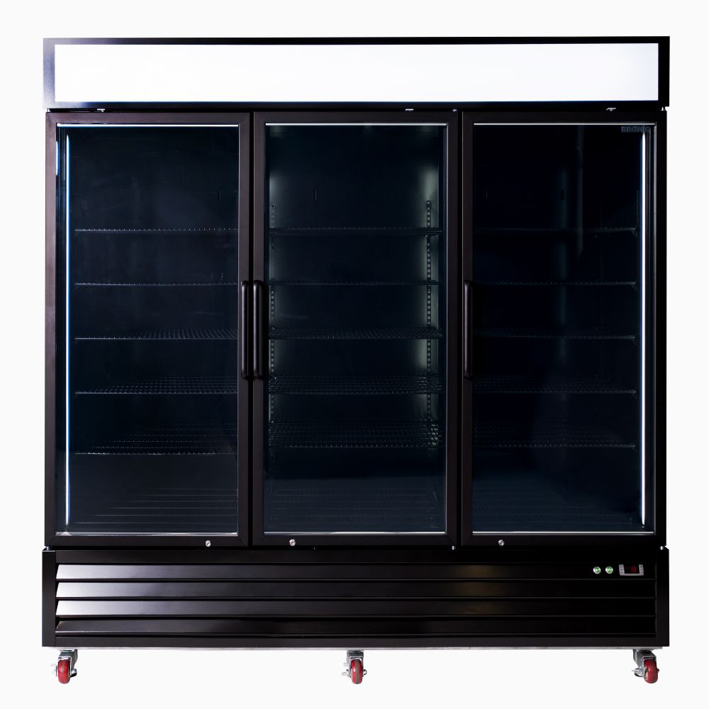 Bromic UC1980GDL-NR – Upright Display Fridge 1980L - 3 Door - Flat Glass - Lightbox