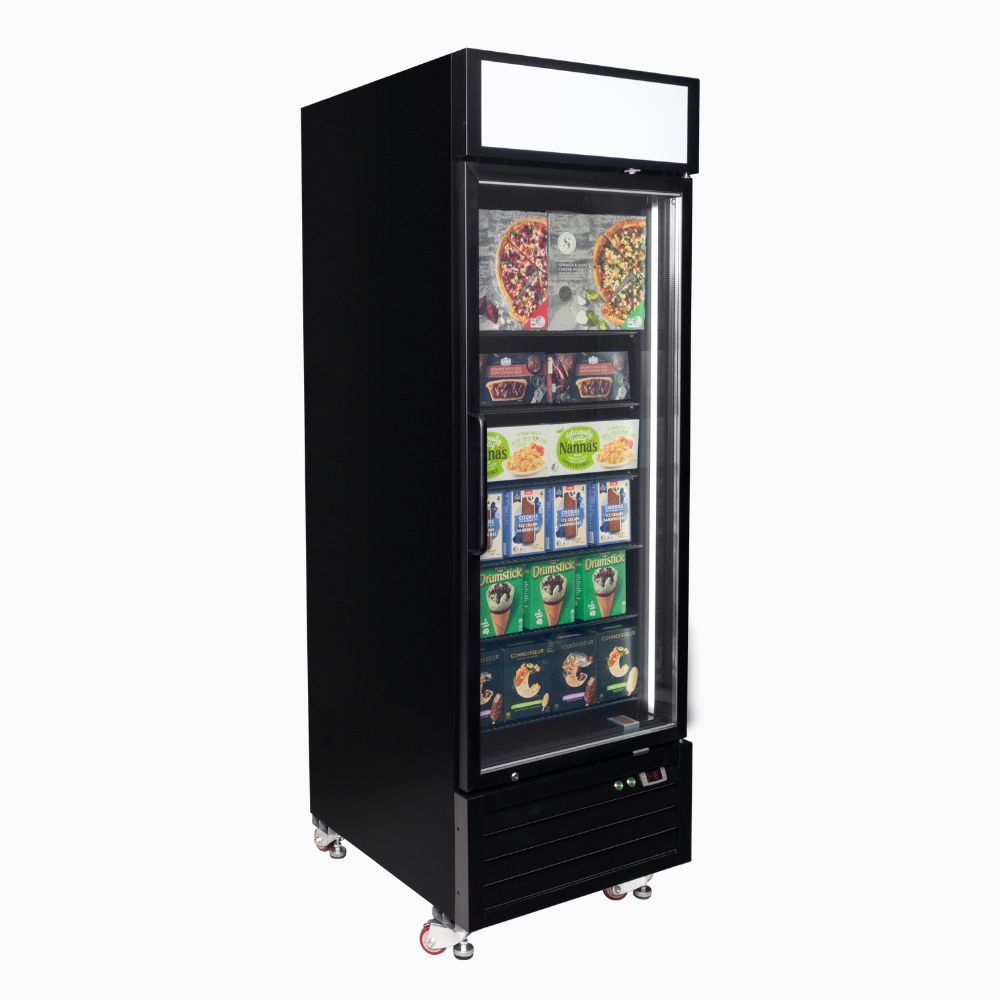 Bromic UF0550GDL-NR – Upright Display Freezer 546L - 1 Door - Flat Glass - Lightbox