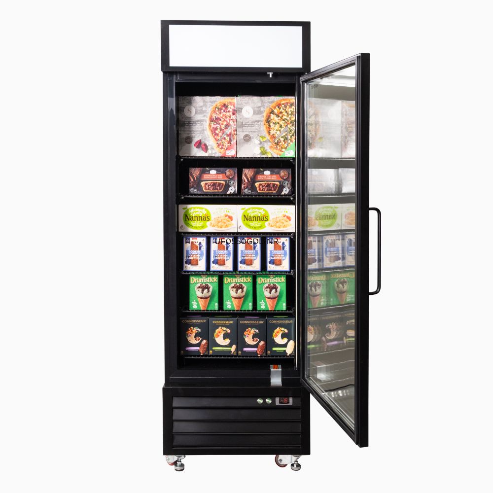 Bromic UF0550GDL-NR – Upright Display Freezer 546L - 1 Door - Flat Glass - Lightbox