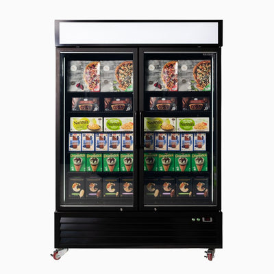 Bromic UF1250GDL-NR – Upright Display Freezer 1266L - 2 Door - Flat Glass - Lightbox