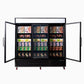 Bromic UF1980GDL-NR – Upright Display Freezer 1980L - 3 Door - Flat Glass - Lightbox