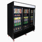 Bromic UF1980GDL-NR – Upright Display Freezer 1980L - 3 Door - Flat Glass - Lightbox