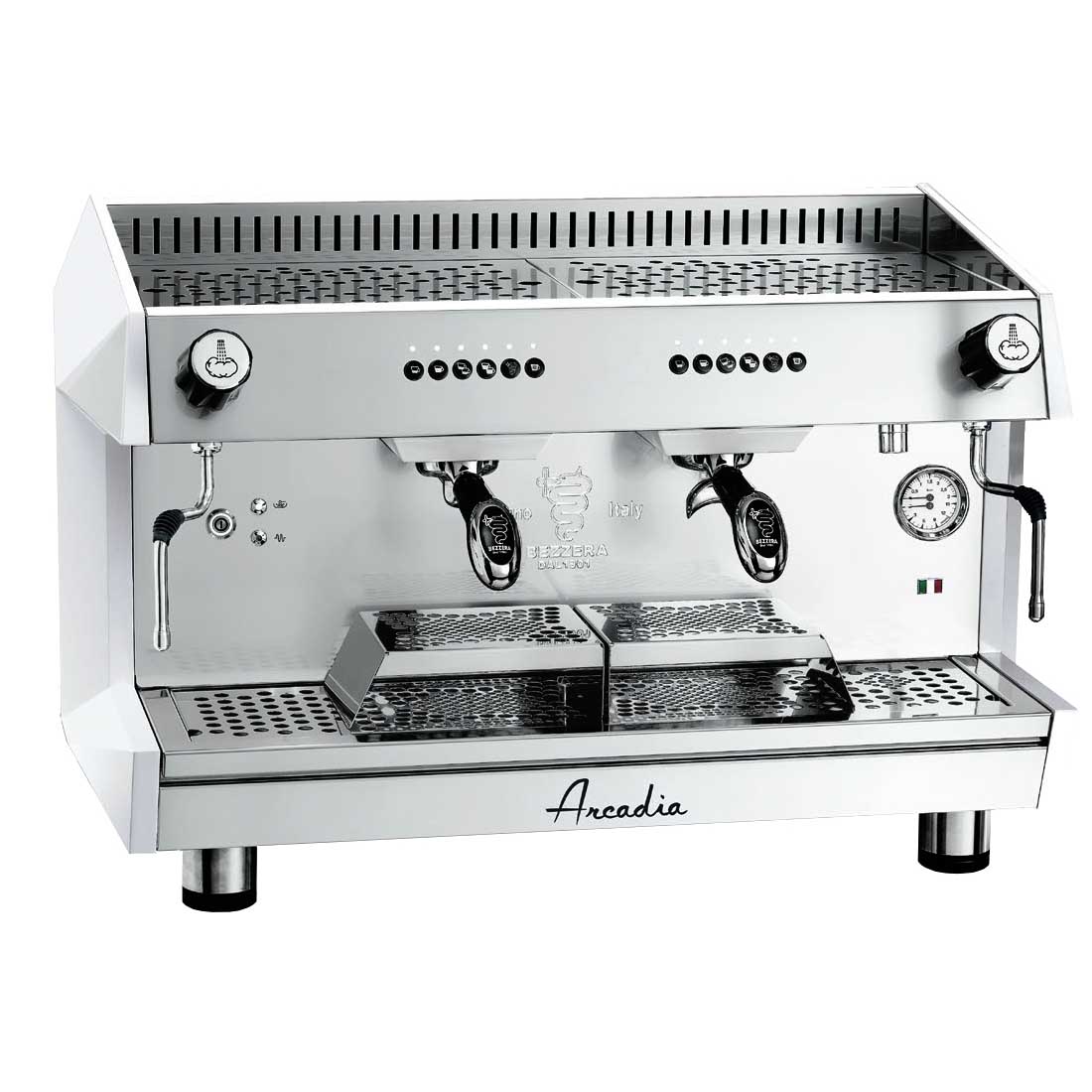 ARCADIA Professional Espresso coffee machine SS polish white 2 Group – ARCADIA-G2